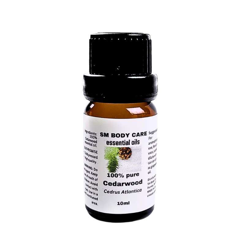 Cedarwood essential oil - essntial oils natural. SM Body Care Where to buy essential oils near me 