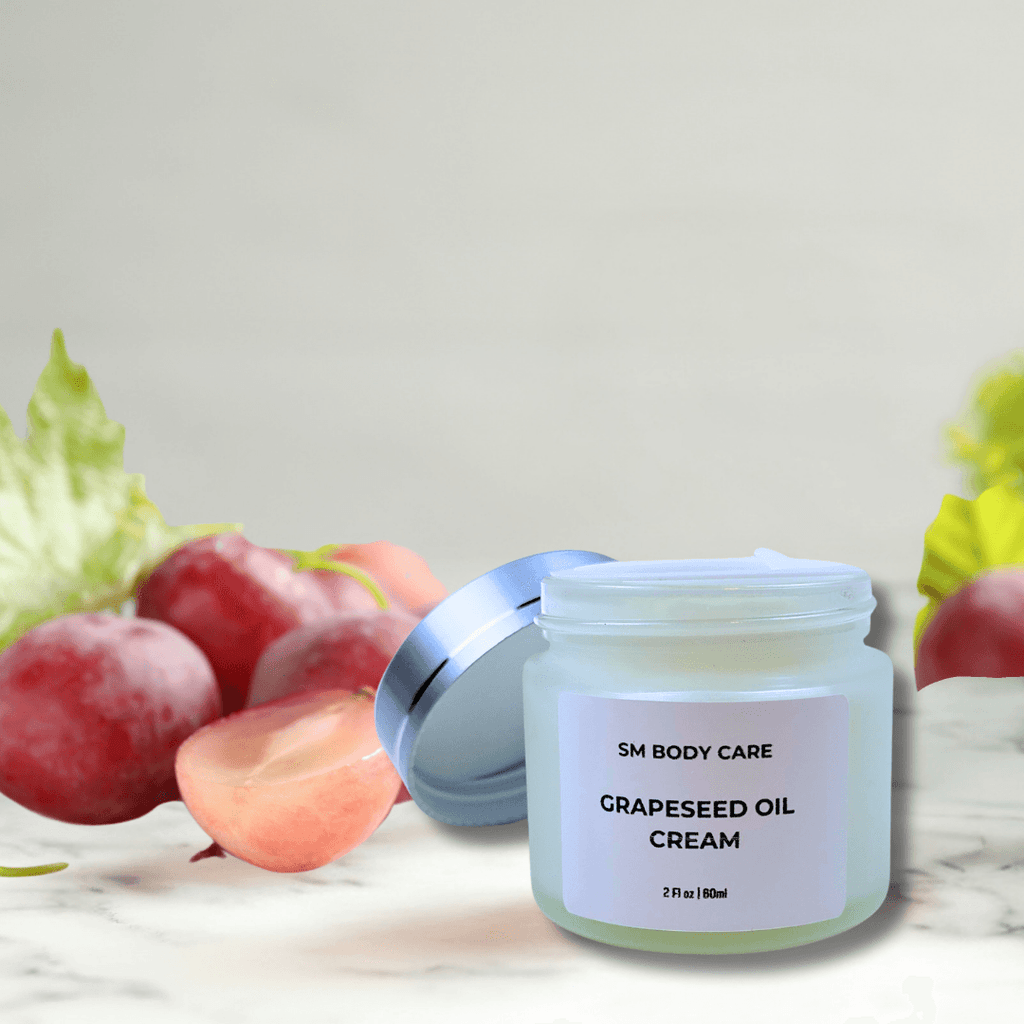 Grapeseed oil cream or grapeseed oil skin cream is brought ot you by SM Body Care 