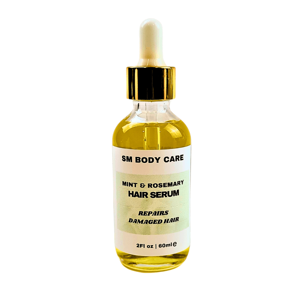 Mint and rosemary hair serum brought to you by SM Body Care