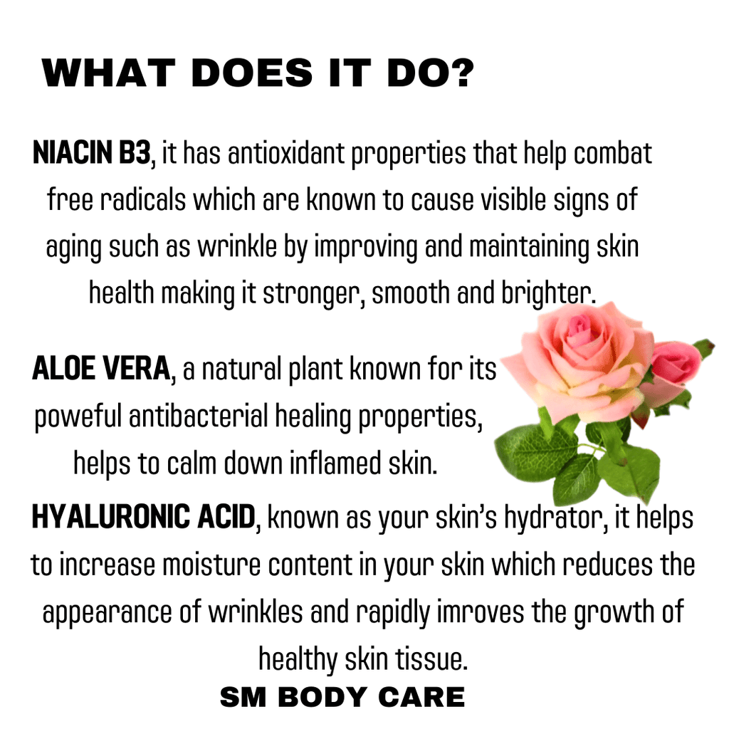 Age-defy your complexion with Renew Serum formulated with Niacinamide B3 to help brighten and control oil production for youthful glow brought to you by SM Body Care.