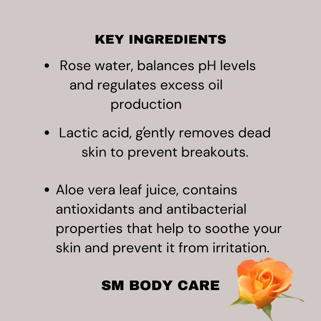 The ingredients for the skin recovery cleanser that removes dead skin to prevent breakouts.  