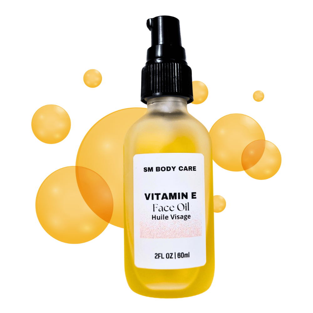 Vitamin e face oil formulated with natures finest ingredients brought to you by SM Body Care