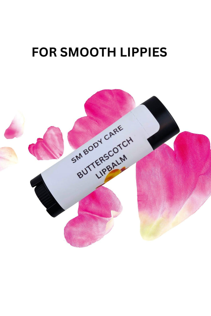 the ultimate in lip care with our Butterscotch Lip Balm, crafted from 100% natural ingredients like shea butter, cocoa butter, coconut oil, sunflower oil, honey, and beeswax. Infused with vitamin E, this balm provides intense nourishment and hydration, ensuring your lips stay soft, smooth, and sweet